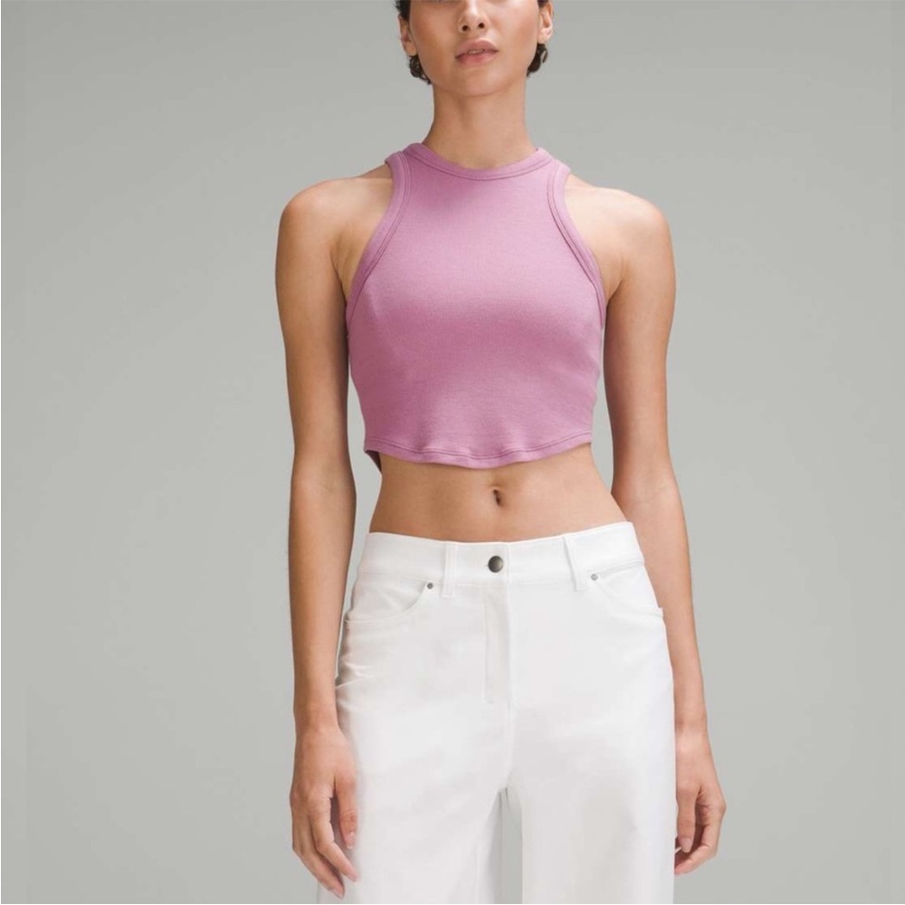 Lululemon Hold Tight Cropped Tank Top In Velvet Dust